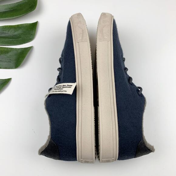 YY Nation Cirro Merino Wool Sneakers Blue Cream Casual Comfort Mens 7.5 Womens 9 - Picture 7 of 11